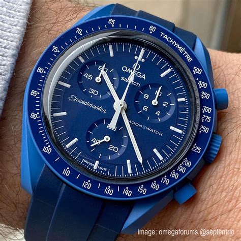 omega swatch moonwatch blue